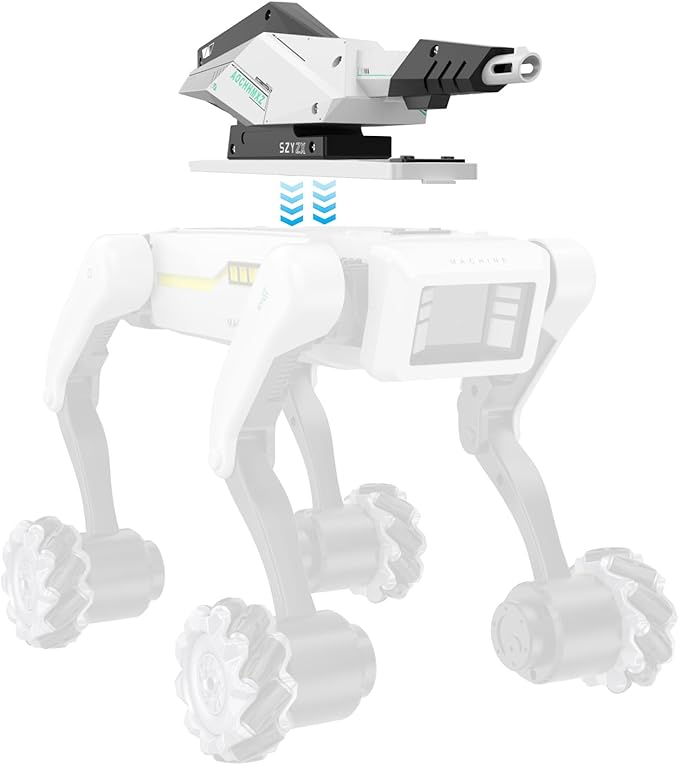 Robot Dog Shooting Turret Accessory: Water Bomb Launcher (Comes with 2 Packs of Water Bombs) – Multiple Gameplay Modes, Fun Target Play, Fits Base Model
