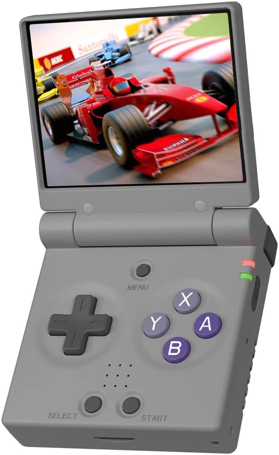 Miyoo Mini Flip Retro Handheld Game Console, 2.8 Inch 750*560 IPS Screen, Portable Linux Emulator Handheld, Gift for Men & Women, Gray