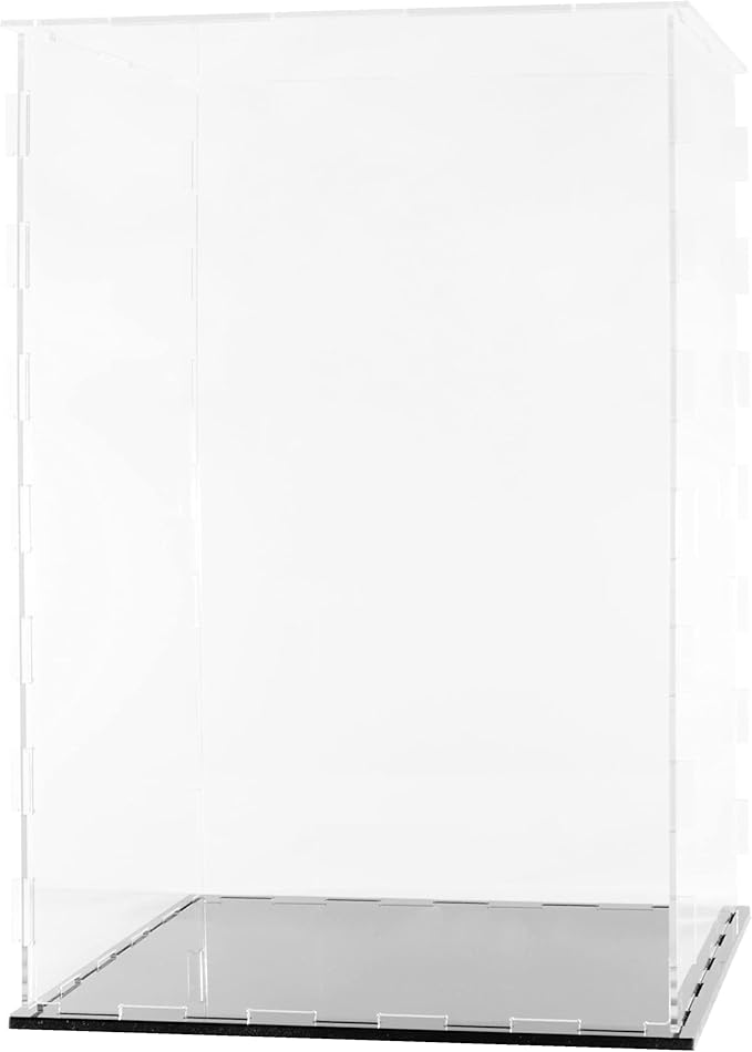 Clear Acrylic Display Case-Assemble Countertop Box for Display-Clear Display Box,Dustproof Protection Showcase for Toy Collectibles (6x6x10inch)