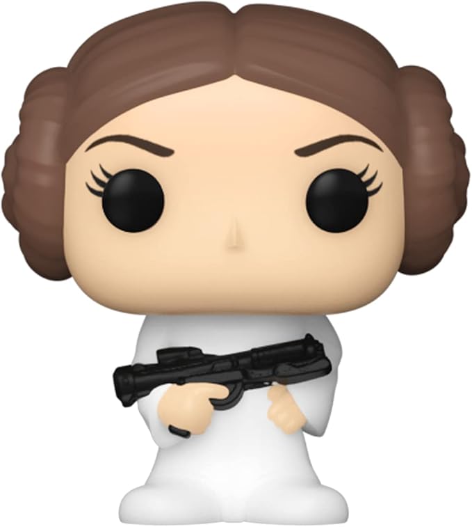 Funko Bitty POP! Star Wars - Leia, 4-Pack - Princess Leia, R2-D2, C-3PO and A Surprise Mystery Mini Figure - 0.9 Inch (2.2 Cm) Collectable - Stackable Display Shelf Included - Gift Idea
