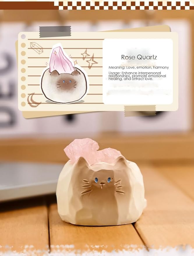 Surprise Box Figures Diamond Crystal Cat Theme, Mystery Bag Random Design Action Figures Figurine Collectible Home Desk Car Decoration, Birthday Christmas New Year Gift, Single Box-1 Box
