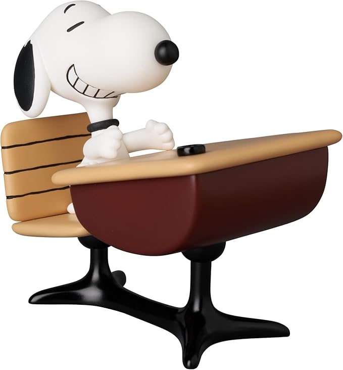 MEDICOM Toy UDF Ultra Detail Figure No. 844 Peanuts Series 18 Snoopy with Desk with Snoopy with Desk, Total Height Approx. 3.3 inches (85 mm), Non-Scale, Painted Finished Product Figure