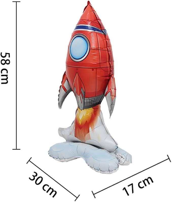 Inflatable Spaceman Astronaut Balloons Base Standing Foil Balloon Boys Space Theme Birthday Party Kids Inflatable Rocket Toys Decor