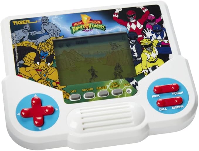 Hasbro Gaming Tiger Electronics Mighty Morphin Power Rangers Electronic LCD Video Game, Retro-Inspired Edition, Handheld 1-Player Game, Ages 8 and Up