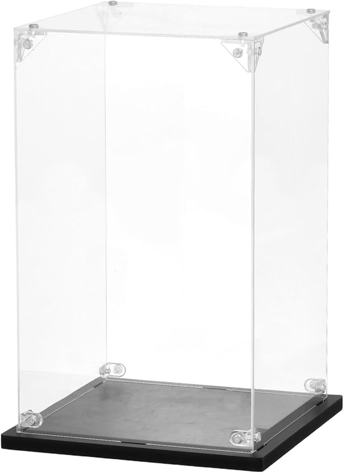 MECCANIXITY Acrylic Display Case, 6"x6"x10" Clear Display Box Assemble Dustproof Storage Organizer Showcase for Collectibles Action Figures