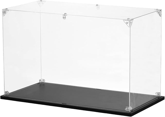 MECCANIXITY Acrylic Display Case, 15.8"x8"x9.8" Clear Display Box Assemble Dustproof Storage Organizer Showcase for Collectibles Action Figures