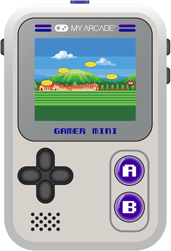My Arcade Gamer Mini Classic-Purple: Games for Kids, Miniature Handheld Gaming System Packed with 160 Games, 1.8'' Color Display (DGUN-3924), Small