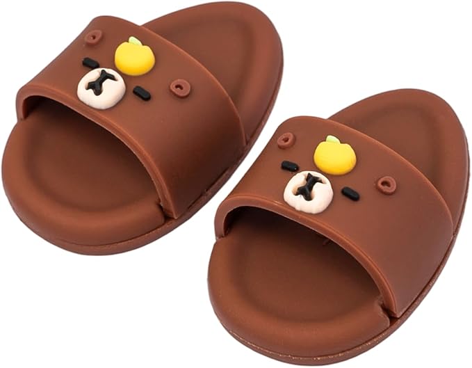 Summer Sandals for Dolls - Blue Open-Toe Slippers, Cute Accessories Easter Gifts for Photography, Display & Collectors Age Limit 15+ Easter Gifts（Brown）