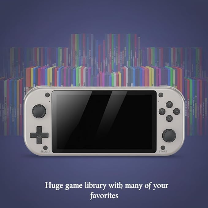 Retro Handheld Portable Video Game Console - 4.3" IPS Screen, Emuelec System, 64GB, 20,000+ Games, Classic Game System (64 GB)