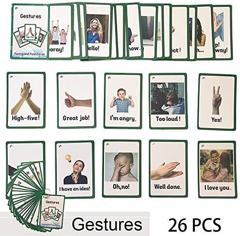 Daily Routines Gestures English Flash Cards Pocket Card Learning Toys for Children Pre-Kindergarten Kids Education Aids