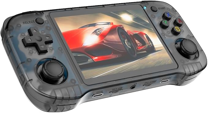 R46H Retro Handheld Game Console - Over 15000 Classic Games, 4.2- Inch IPS Screen, Over 10+Emulators, Rechargeable Portable Pocket Game Console，ChristmasGift (64G Black)