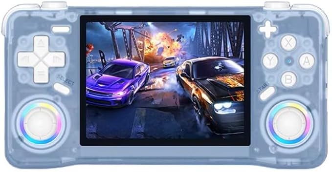 Retro Handheld Game Console - Open Source Linux System, 3.5-inch Full-Lamination Screen, 18000+ Classic Games, 4000mAh Battery Portable Handheld (Glacial Blue)