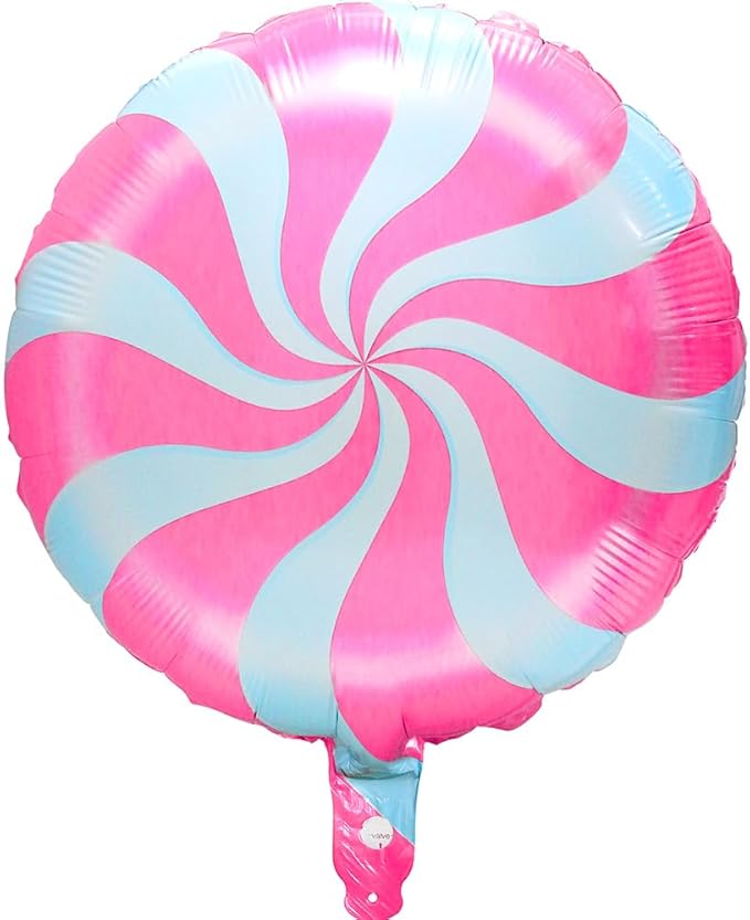 Round Lollipop Balloon Sweet Candies Lollipop Party Decorations For Birthday Thanksgiving Baby Shower Wedding, 14 Pack Colorful Windmill Lollipop Balloons Dessert Food Swirl Candyland Party Supplies