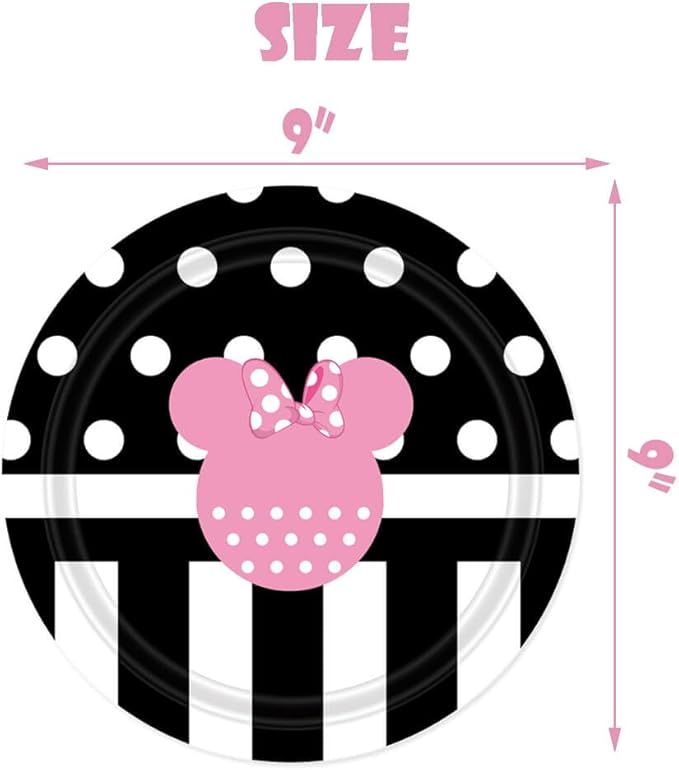 80 Pcs Pink Happy Birthday Party Tableware Oh Twodles Paper Plates Napkins Forks for Girls 1st 2nd 3rd 4th 5th Birthday Party Supplies Decorations