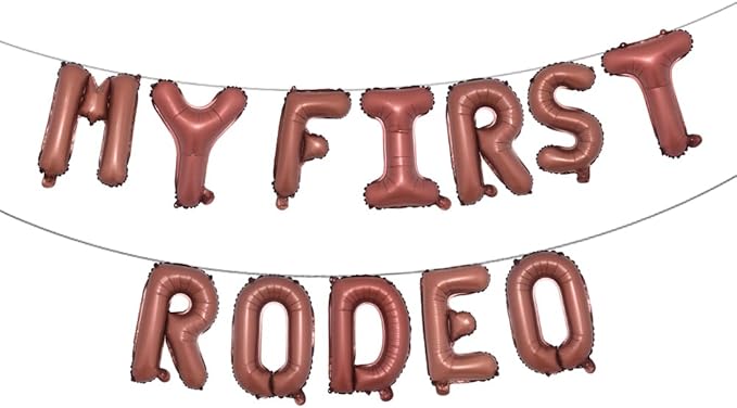 RUIANSI My First Rodeo Party Decoration - Birthday Party Supplies, Banner, Balloons, Backdrop