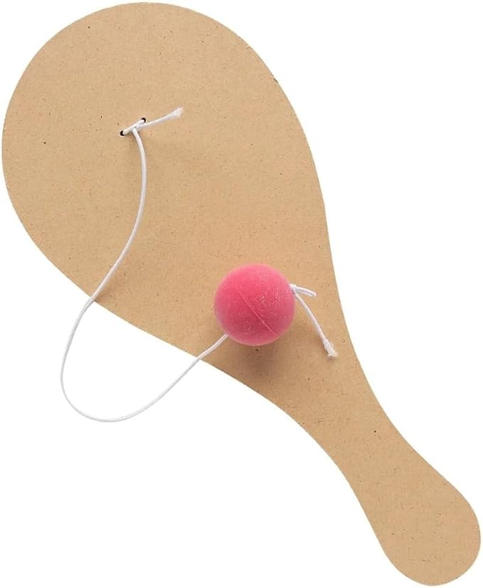 Fun Express 4" x 9" Big Eye Wacky Zoo Animal Paddleball Games - 12 Pieces
