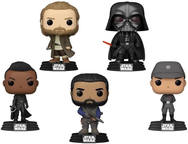 Funko Pop! Star Wars OBI-Wan Kenobi - Exclusive 5-Pack Including OBI-Wan Kenobi, Darth Vader, Kawlan Roken, Tala Durith, and Reva