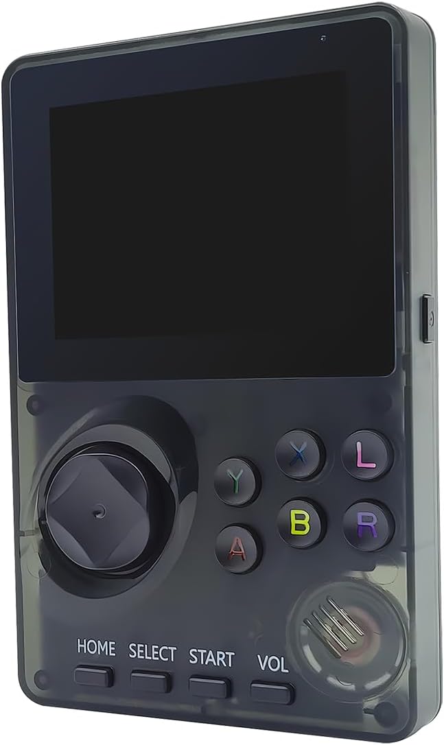 16 Bit Game Console 2.8-inch Super Wide Lcb Preloaded 100 HD Handheld Video Game Seniors Electronic Games Player Birthday Present Xmas (Transparent Gray)