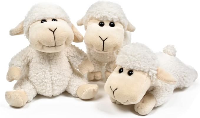 Tiny Heart Sheep Stuffed Animal, Lamb Stuffed Animal, Sheep Plush Toy, Cute Soft Stuffed Lamb Kids Boys and Girls Birthday Baby Home Decor Cuddly White Lamb Toys (Prone Position)