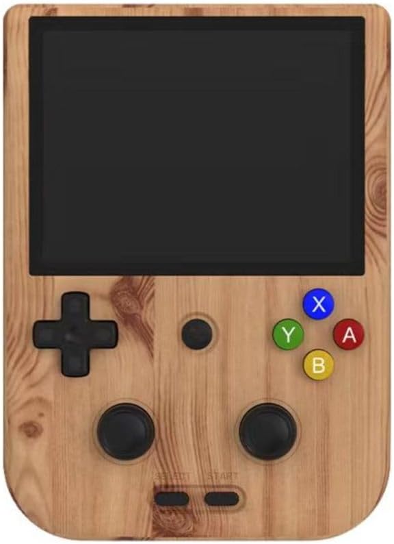 RG405V Retro Handheld Game, Android 12 Built-in 128G TF Card,4 inch IPS Touch Screen with Game Front-end,RG405V Supports 5G WiFi Bluetooth 5.0 Capable of Over 20 Game formats (Wood Grain)