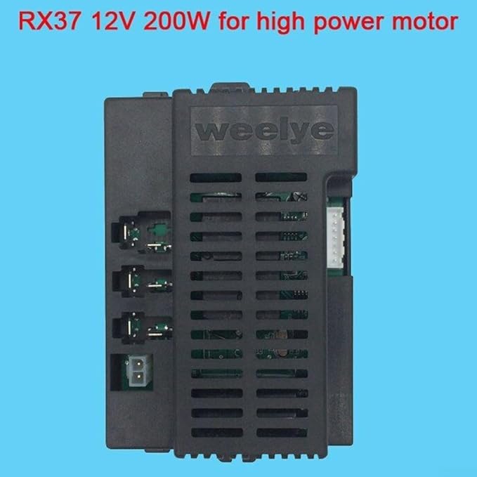 2.4G RC Remote Control Receiver 6V 12V 24V Electric Motor Controller Compatible for Children Electric Toy Car with Battery Installation Instructions(RX37 12V Receiver)