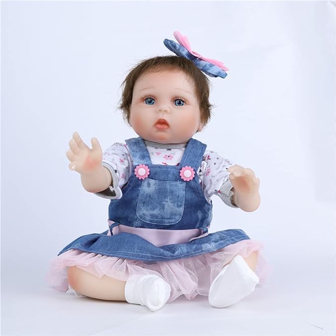 Reborn Baby Dolls Clothes for 17-22 inch Newborn Baby Dolls Girl Outfits Accesories 【 Skirt 5pcs Set 】