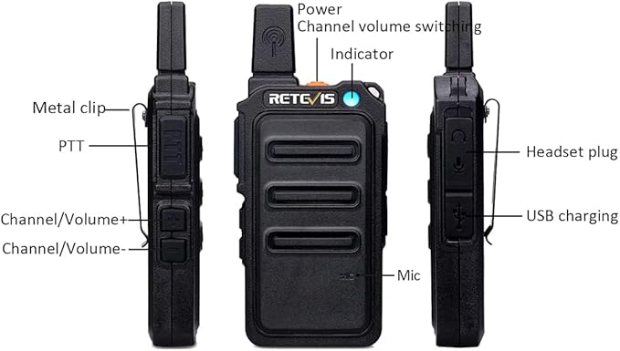 Retevis RT388 Kids Walkie Talkies Bundle with RT19 Walkie Talkie Earpiece with Mic