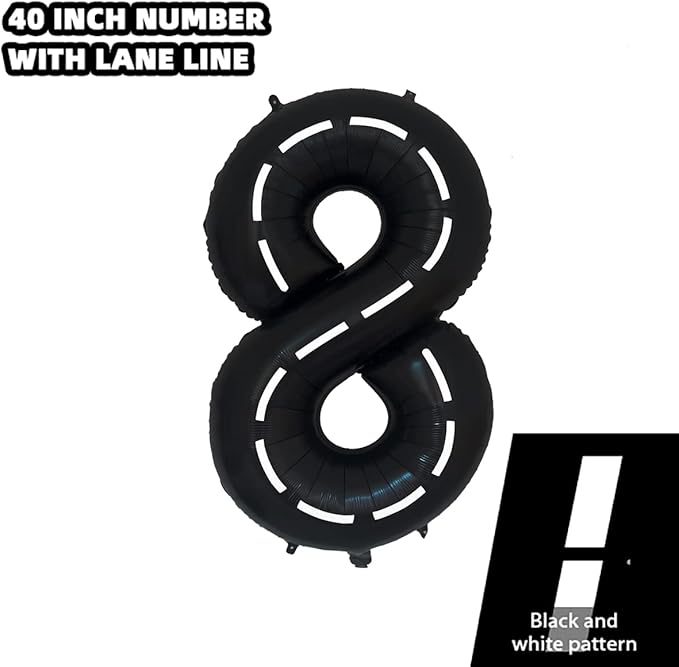 134pcs Race Car Balloon Party Supplies - Racing Car Theme Party Supplies Happy Birthday Racecar Number Balloons Garland Kit (Arch, 8)