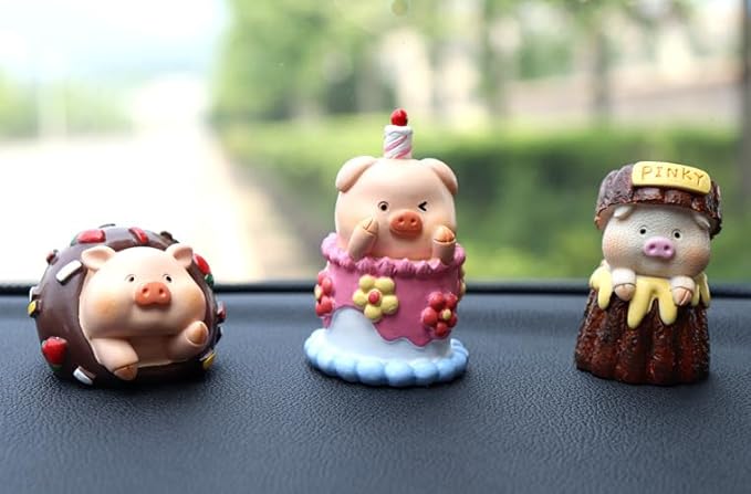 Super Cute Happy Pink Piggy Theme Surprise Box Figures, Mystery Bag Random Pig Action Figuring Figurine Collectible Home Car Decoration, New Year Christmas Holiday Birthday Gift, Single Box-3
