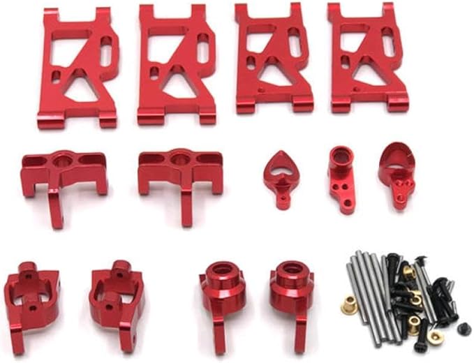 Metal Remote Control Car Upgrade Six Piece for 144010 144001 02 124017 16 18 124019(Red)