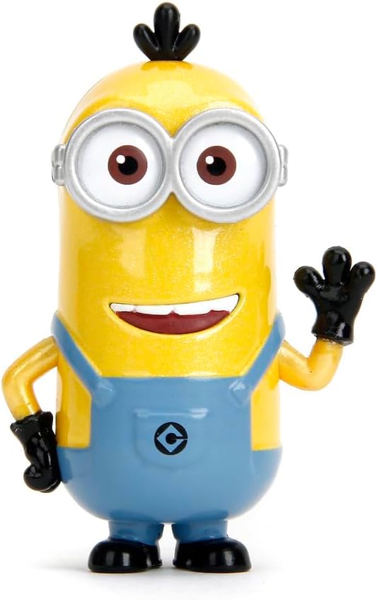 Jada Toys Minion Figure (1 Piece) - 1 of 4 Collectible Figures (Stuart, Kevin, Otto, Bob) Metal for Fans and Children from 8 Years, Wave 1, Random Selection, Approx. 6.5 cm Each