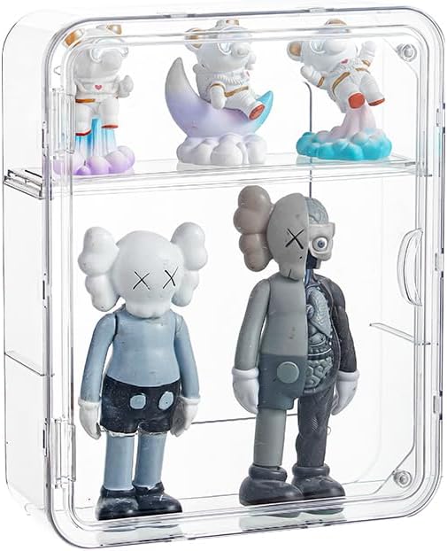 3 Tiers Clear Display Case for Figures, Acrylic Storage Organizers Box with Magnetic Door, Wall-Mounted Dustproof Showcase for Collectibles Action Figure