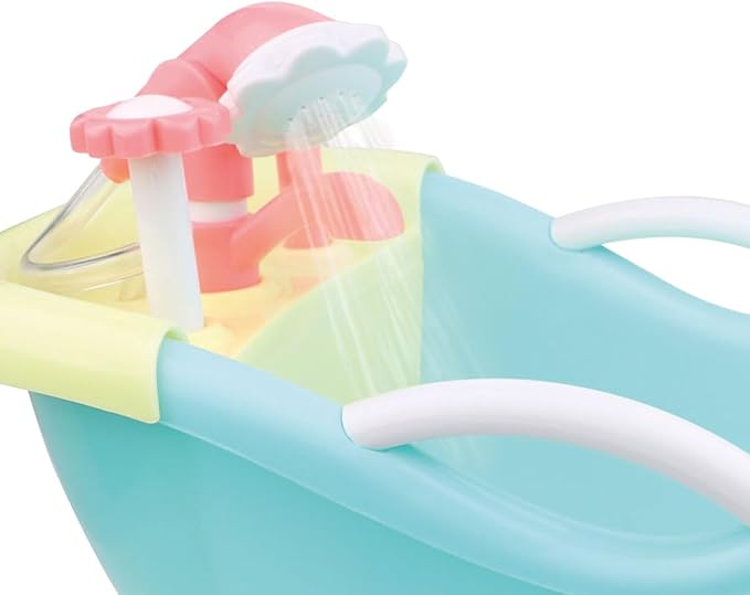 JC Toys - for Keeps Playtime! | Baby Doll Real Working Bath Set | Fits Dolls up to 16" | Shower and Faucet Really Work | Play Accessories | Ages 2+