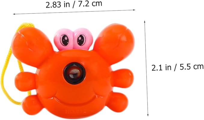 BESTonZON 6pcs Crab Shaped Projection Camera Toy for Boys and Girls Fun Interactive Camera Plaything for Boys and Girls Encourages Imaginative Play and Parent-boy Girl Bonding
