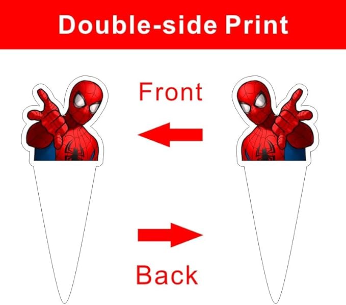 25pcs Spider Cake Decorations with 1pcs Cake Topper, 24pcs Cupcake Toppers for Spider Birthday Party Supplies