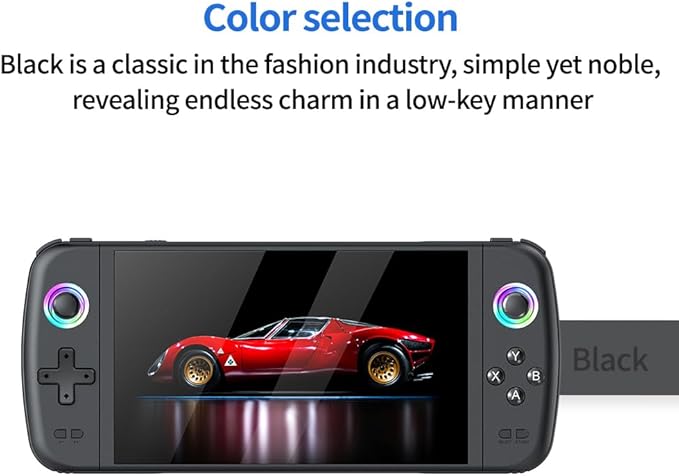 New M27 Retro Handheld Game Console,7-inch IPS Screen Portable Android Gaming Handheld,Built-in 64G with 20000 Games,Linux System,Portable Pocket Mini Arcade (Black,64g)