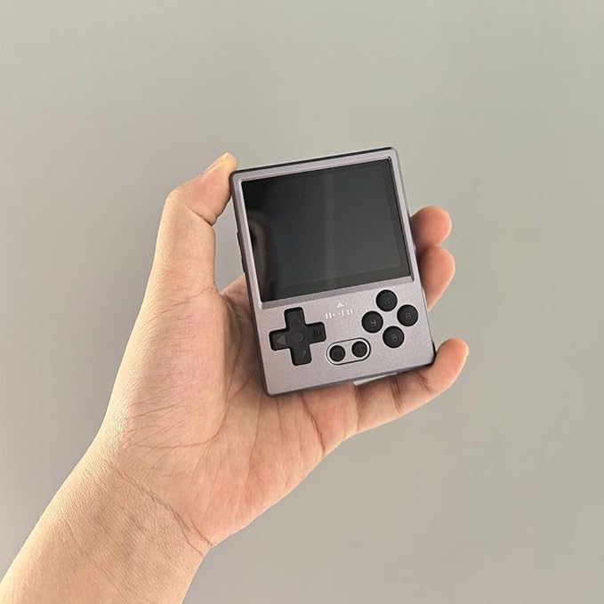 GKD Pixel 2 Console Metal Retro Game Player Portable Mini Pocket Handheld, Preinstalled with 64GB TF Card 1800mAh Battery 2.4-inch IPS Screen Aluminum Body Console Gaming Player (Gray 64GB)