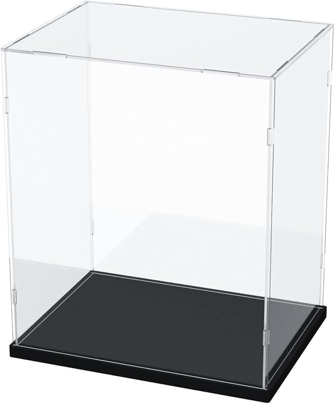 Nynelly Acrylic Display Case for Collectibles - Clear Acrylic Boxes for Lego 75954, 76989 - Thick Base Assemble Dustproof Countertop Showcase, 13.8x9.8x15.7 inch