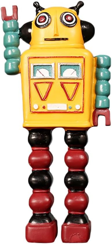 Toyvian Vintage Robot Model Ornaments Retro Robot Decorative Figure for Home D Cor Compact Resin Desk Decoration Unique Gift for Kids and Adults