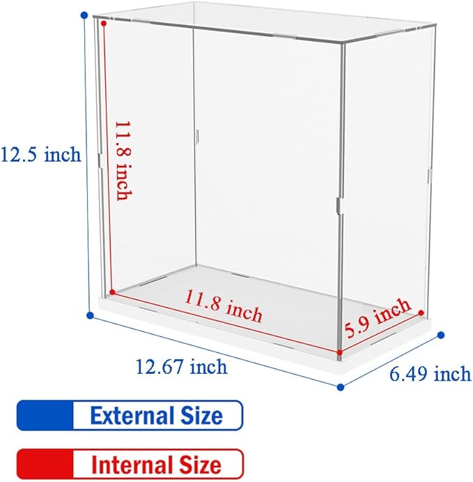 Acrylic Display Case Clear Display Box for Lego New York City Model Kit 21028, Lego Architecture Paris Model 21044, Assemble Showcase Dustproof Collectibles Storage Acrylic Boxes (11.8x5.9x11.8 inch)