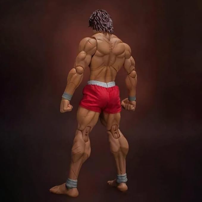 Anime Hanma Yujiro Action Figure 17CM Figure Statue Model, Joints Movable Cartoon Manga Figure Handmade Collectible Desktop Decoration Xmas Birthday Gifts