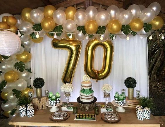 Gold Number 4 Balloon 40 Inch, 4th Birthday Party Decorations for Children, Giant 4 Foil Balloon for Party Supplies