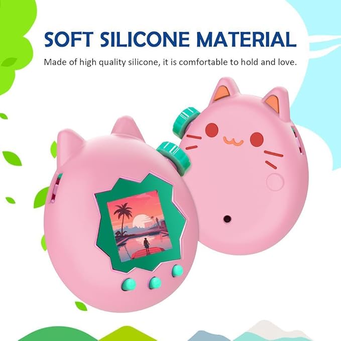 Protective Case for Tamagotchi Paradise, Cute Silicone Cover for Kids, Evolved Electronic Pet Toy Skin Shell Case, Soft Film Anti-Scratch, Ultra-Thin Full Protective Case Cover
