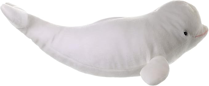 Wild Republic Beluga Whale Plush, Stuffed Animal, Plush Toy, Gifts for Kids, Cuddlekins, 21 inches , White