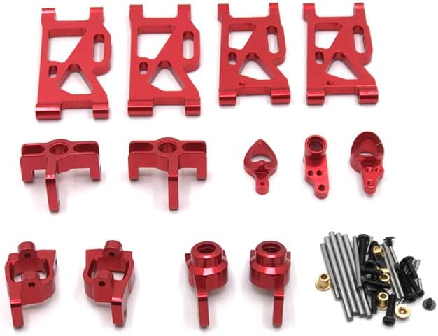 Metal Remote Control car Upgrade six-Piece kit for WLtoys 144010 144001 02 124017-16-18 124019(Red)