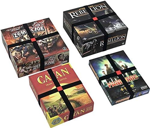 Premium Elastic Box Bands - Board game storage solution to keep your Board Games, Tabletop Games, RPGs & Other Boxes Closed and Protected without Rubbing | Elastic Band Organizer (Set of 5)