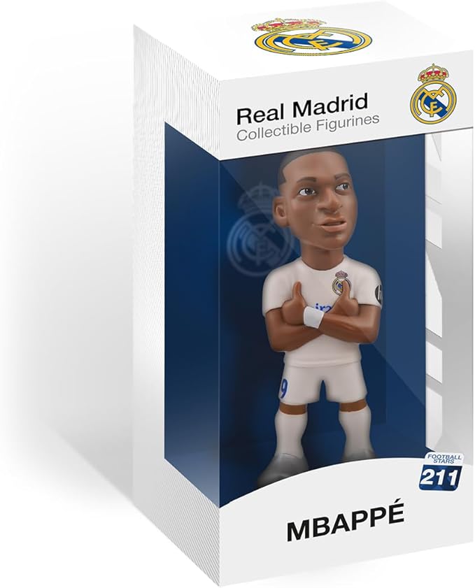 MINIX COLLECTIBLE FIGURINES - Sports Collectable 12 cm Figurine, Kylian Mbappé-Real Madrid