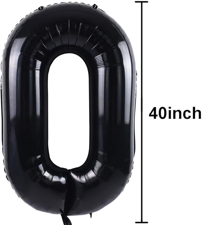 TONIFUL 40 Inch Large Black Number 25 Balloons Giant Digital 25 or 52 Helium Foil Mylar Big Number Balloons for 2026 Graduation New Year Eve 25th or 52nd Birthday Party 25th or 52nd Anniversary
