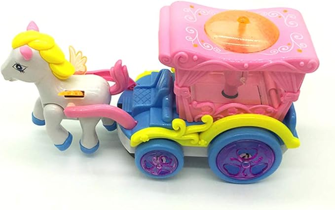 Light and Sound Kids Walking Horse and Carriage