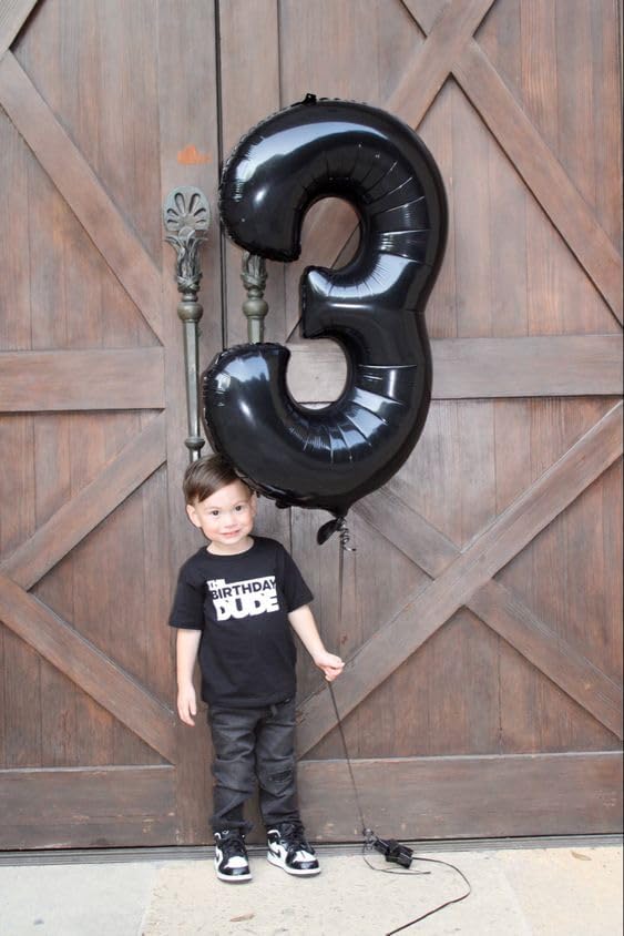 Black Number 60 Balloon 40 inch, 60 Number Balloons, 60th Black Birthday Decorations, 60 Year Old Women Men Party Supplies